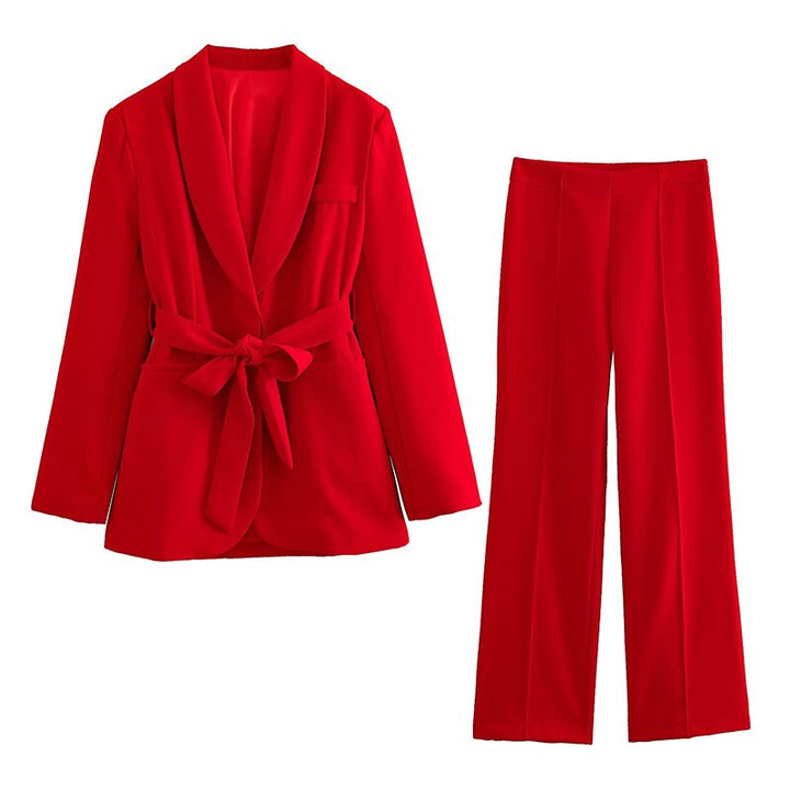 W&W Mode | Eleganter Blazer Mit Gürtel Und Passender Hose