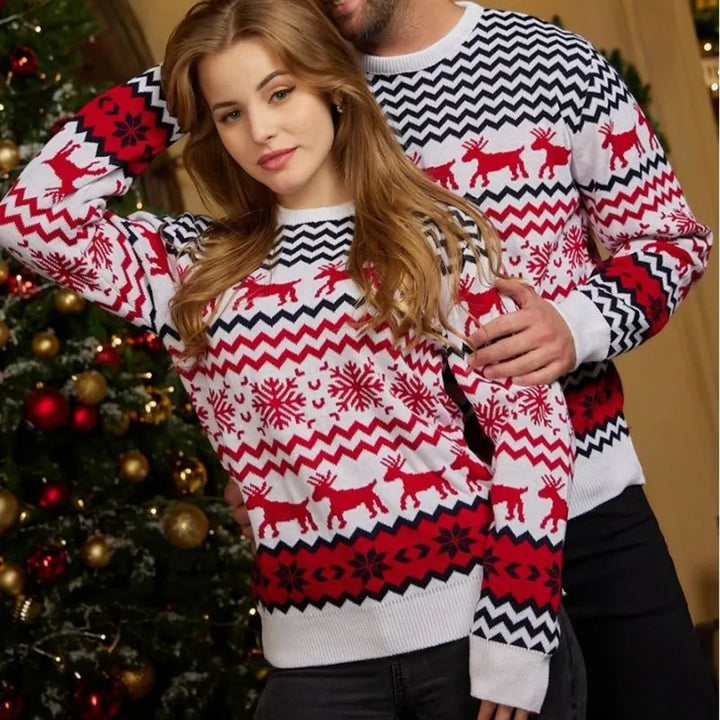 W&W Mode | Stilvolle Weihnachtsstrickjacke für Paare