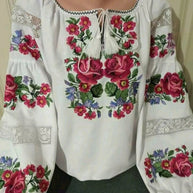 WW | Boho Bluse Mit Blumendruck Und Laternenärmeln