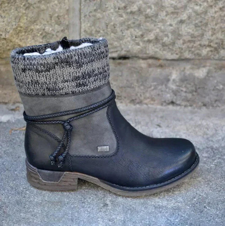 W&W Mode – Lederne Herbst-Stiefeletten