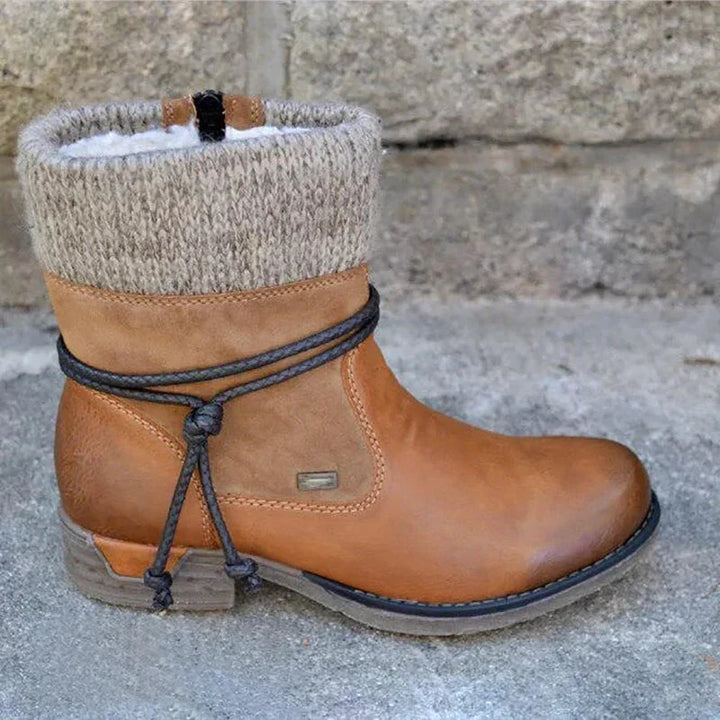 W&W Mode – Lederne Herbst-Stiefeletten