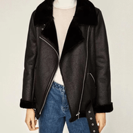 WW Winter Chic - Eleganter Leder Wintermantel für Damen