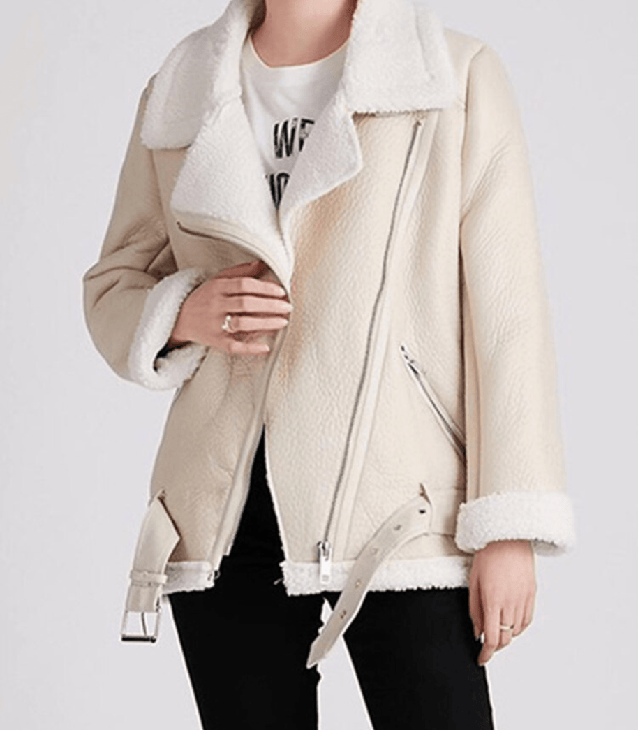 WW Winter Chic - Eleganter Leder Wintermantel für Damen