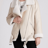 WW Winter Chic - Eleganter Leder Wintermantel für Damen