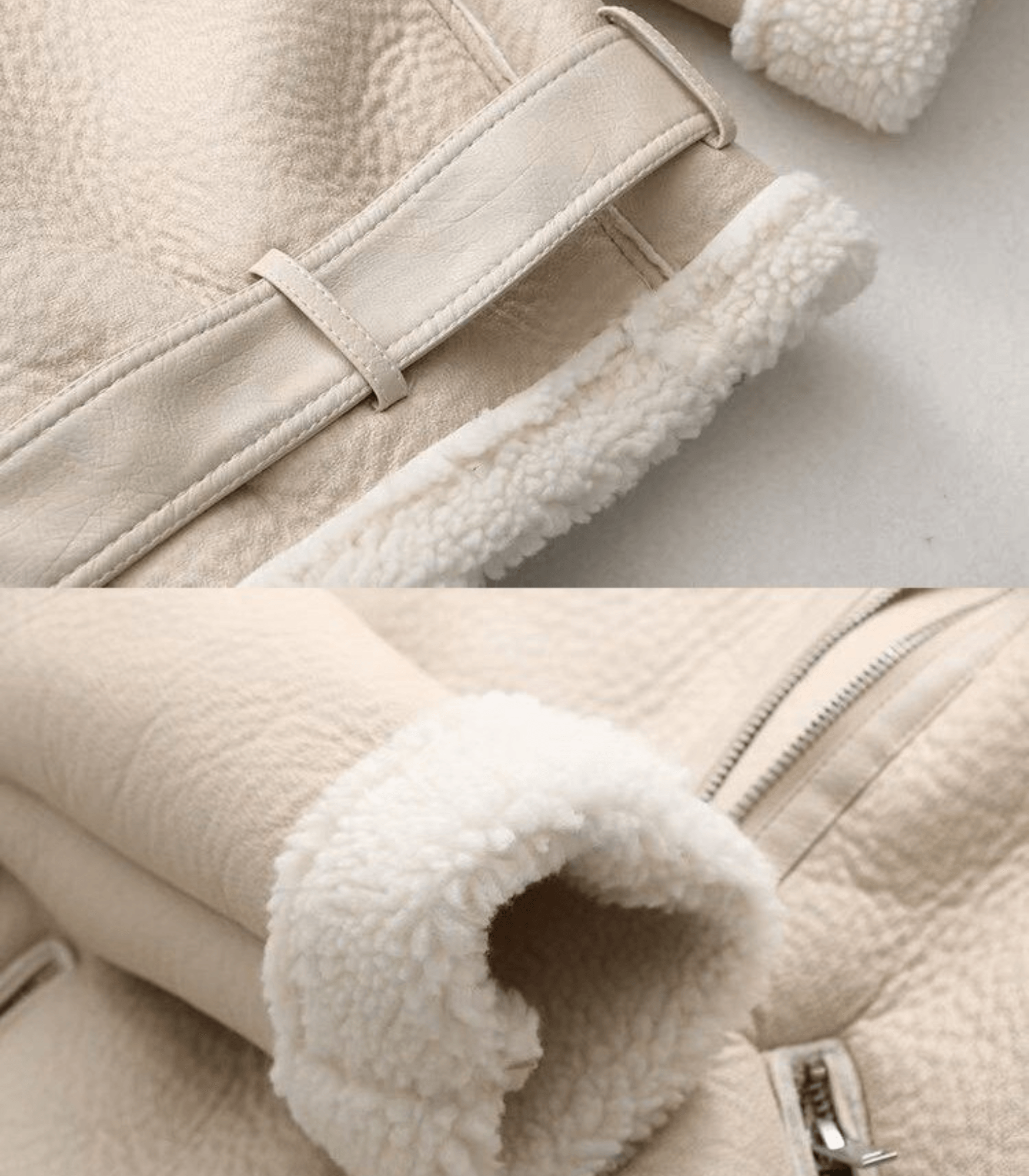 WW Winter Chic - Eleganter Leder Wintermantel für Damen