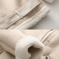 WW Winter Chic - Eleganter Leder Wintermantel für Damen