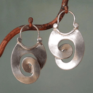WW | Spiral Silber Ohrringe