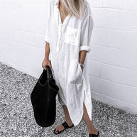 WW | Leinen Maxi Kleid