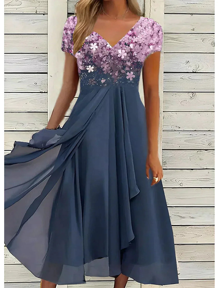 WW | Elegantes Midi Kleid mit Blumen-Spitze
