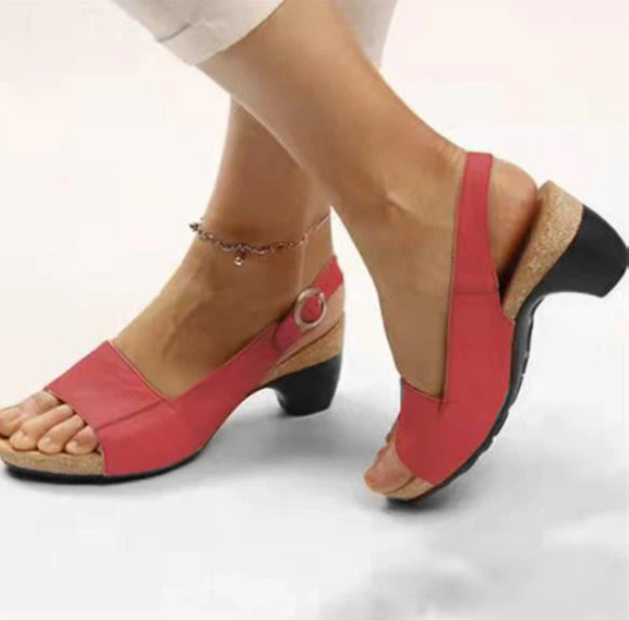W&W Mode - Bequeme, elegante Schuhe mit niedrigem, klobigem Absatz