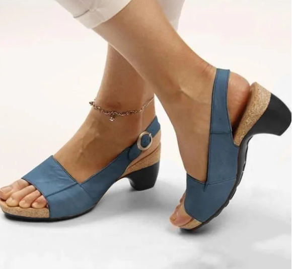 W&W Mode - Bequeme, elegante Schuhe mit niedrigem, klobigem Absatz