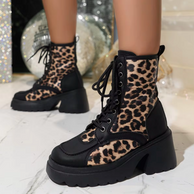 WW | Hochwertige Stiefel Mit Klobigen Absätzen