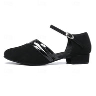 WW | Moderne Tanzschuhe für Damen - Schwarz - Hochwertiges Wildleder