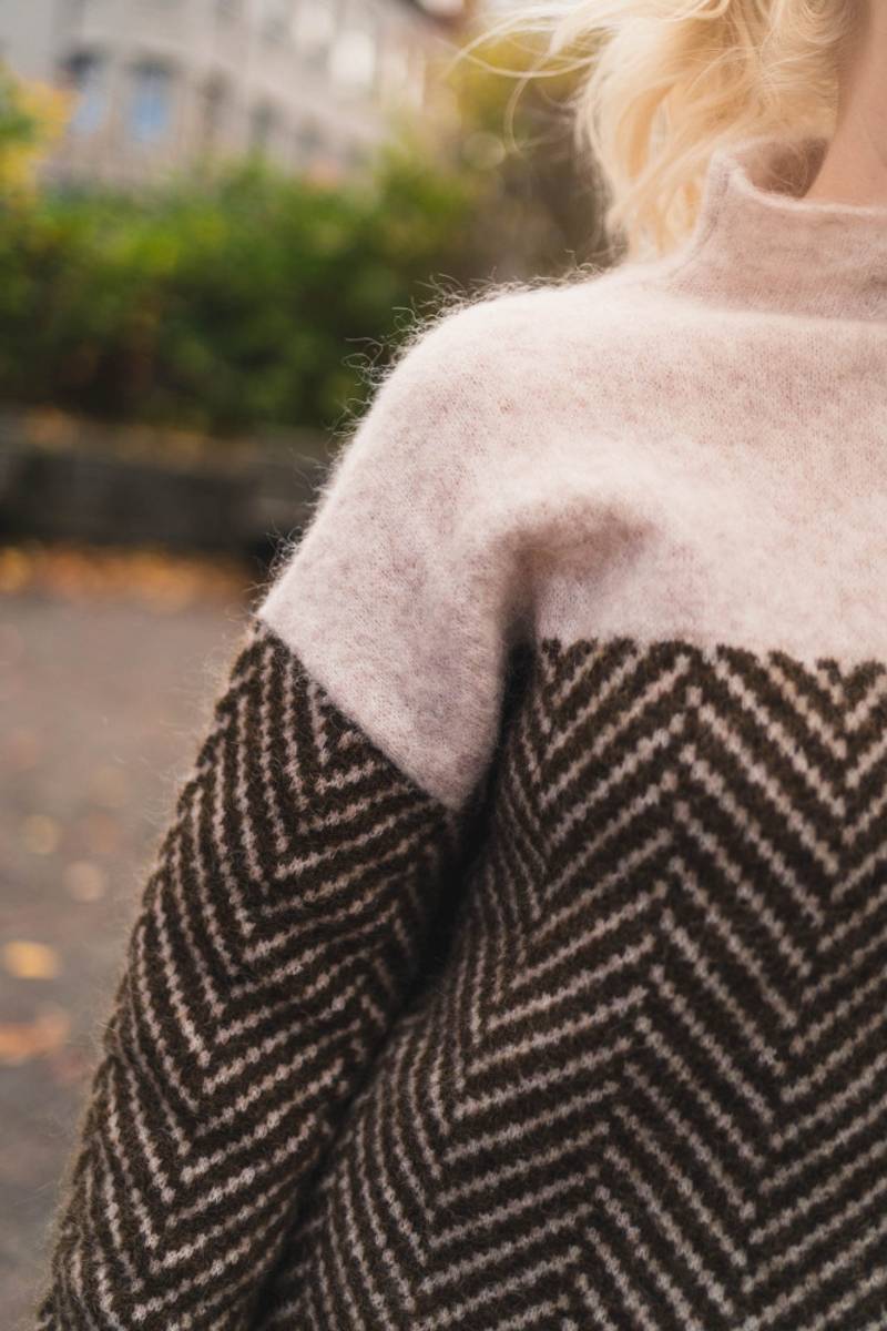 WW | Damen Rollkragenpullover mit Zweifarbdesign