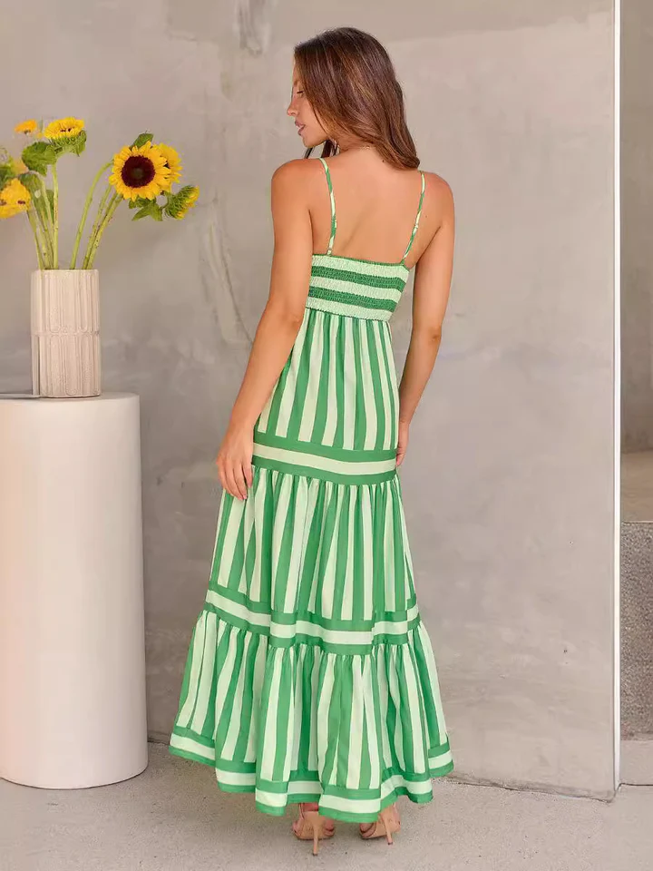 Gestreiftes Maxikleid