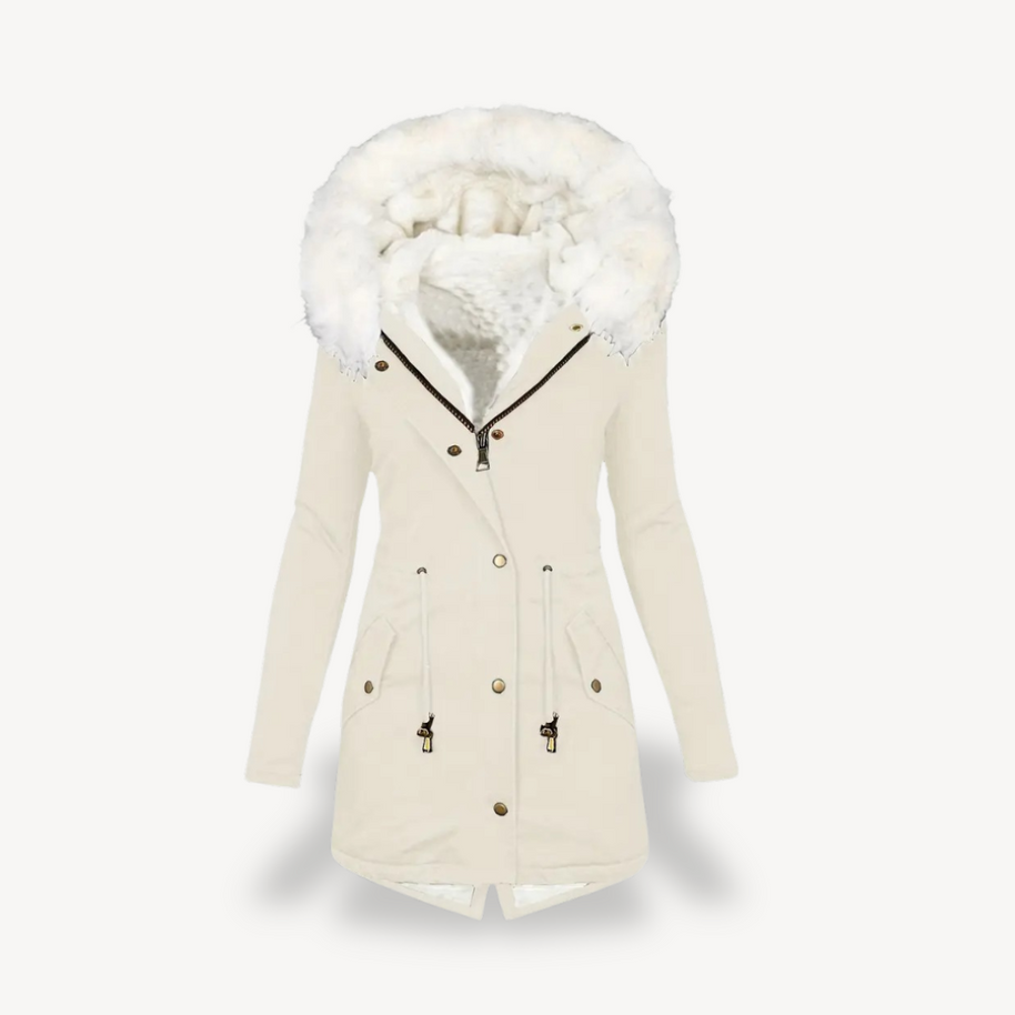 WW | Damen Kunstpelz Kapuzen Parka Jacke