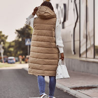 WW | Gefütterte Puffer-Weste mit Kapuze für Damen