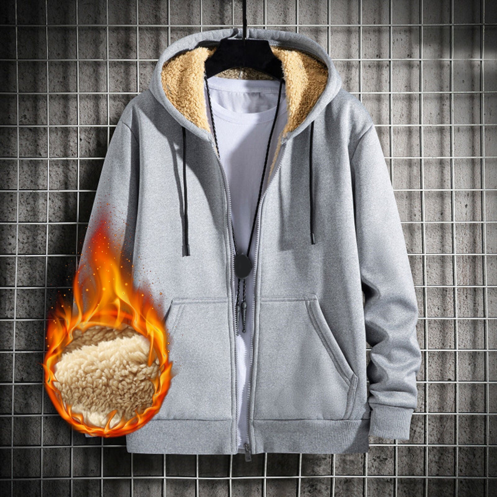 WW | Warme Lamm Kapuzenjacke - Oversized & Bequem