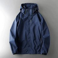 WW | Herren Wasserdicht Windbreaker Schwarz Jacke