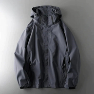 WW | Herren Wasserdicht Windbreaker Schwarz Jacke