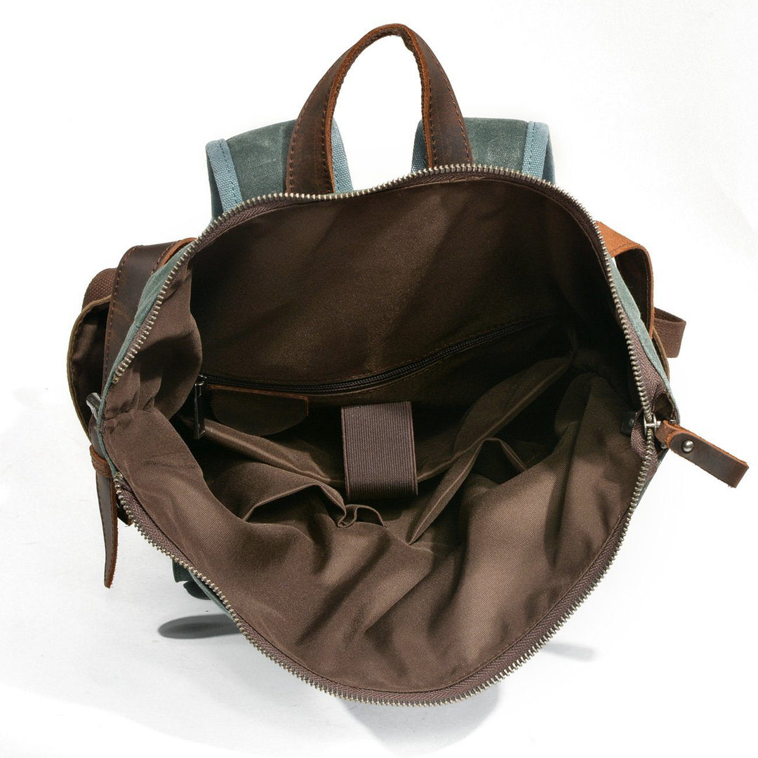 Canvas-Rolltop-Rucksack für Alltag und Outdoor-Aktivitäten