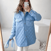 Wattierte, lockere Jacke in Übergröße