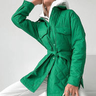Wattierte, lockere Jacke in Übergröße