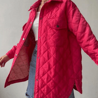 Wattierte, lockere Jacke in Übergröße