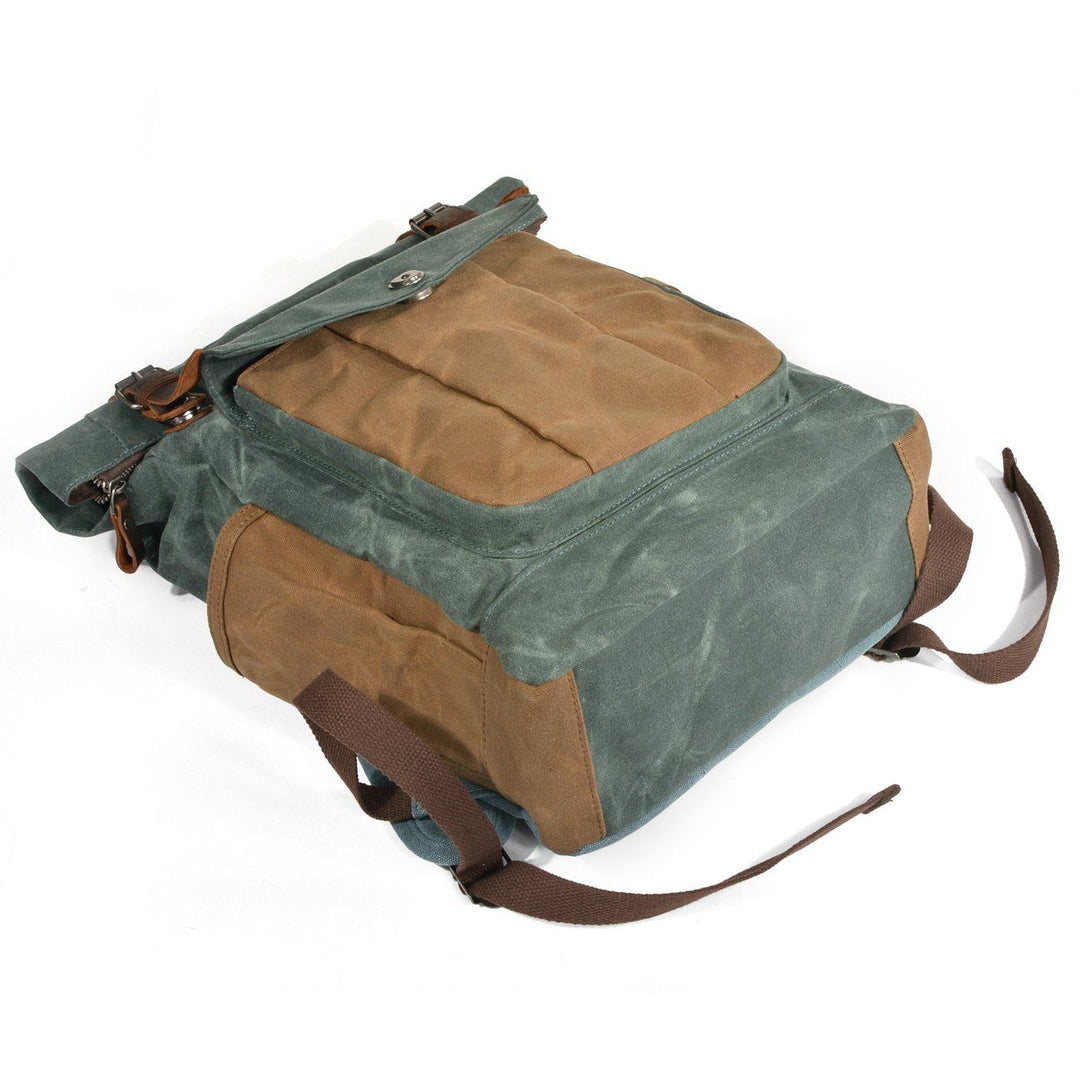 Canvas-Rolltop-Rucksack für Alltag und Outdoor-Aktivitäten