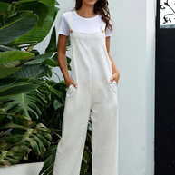 WW | Weiß Latzhose Damen Lässig