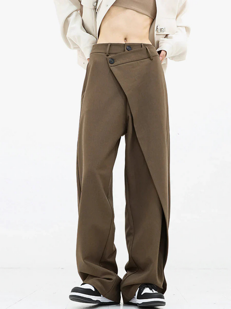 WW | Damen Weite Hose In Schwarz Elegant
