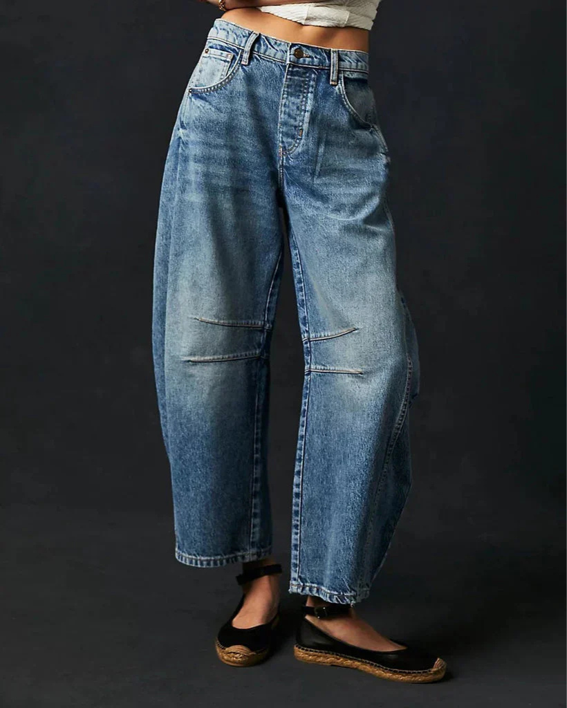 WW | Damen Weite Jeans Schwarz