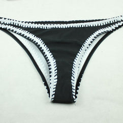 WW - Schwarz-Weißer Bandeau-Bikini