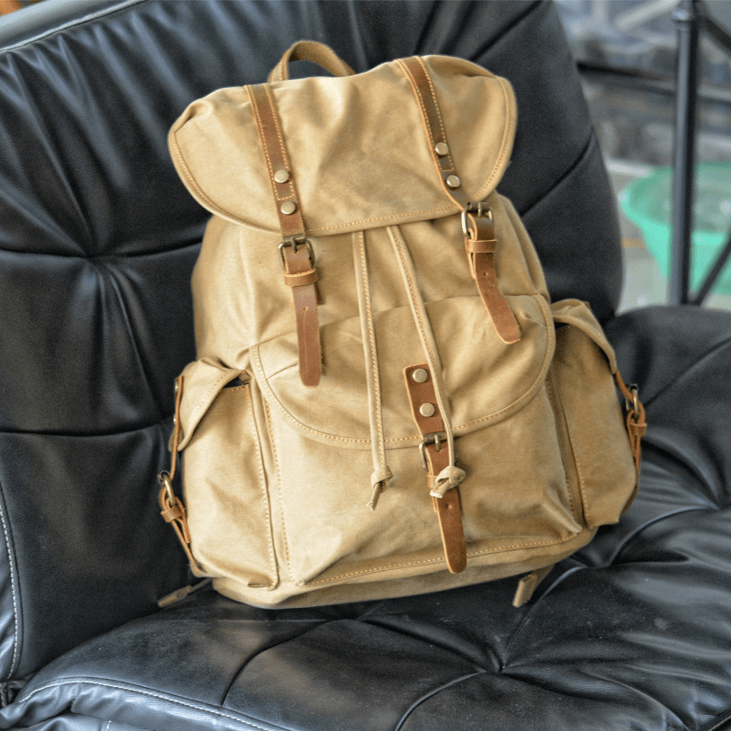WW | Militär Canvas Rucksack Robust Und Zuverlässig Backpack