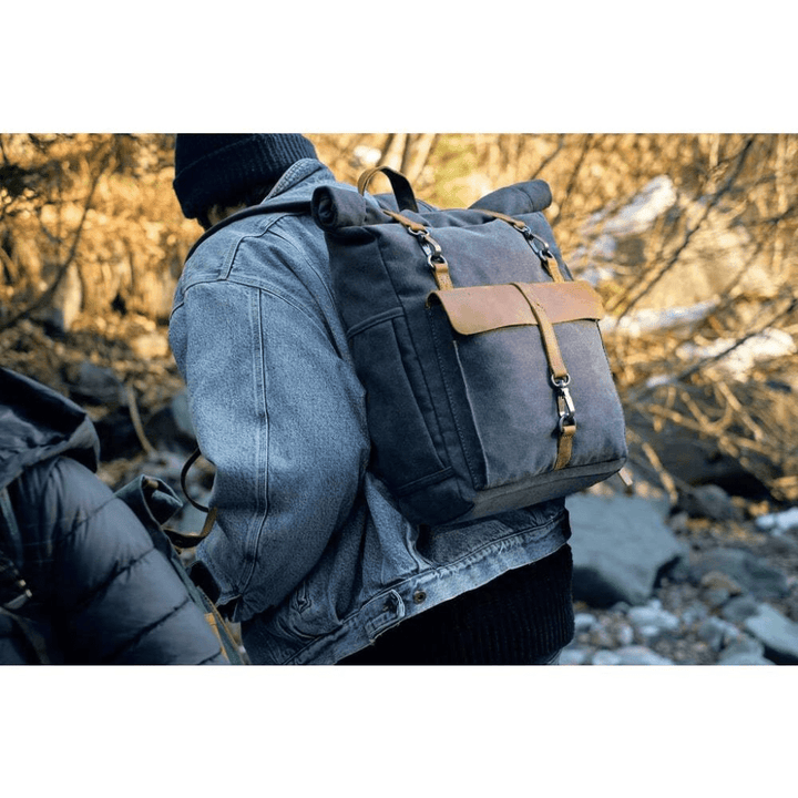 W&W Mode | Retro Canvas Rucksack Zeitlos Und Nachhaltig Robuster Rucksack