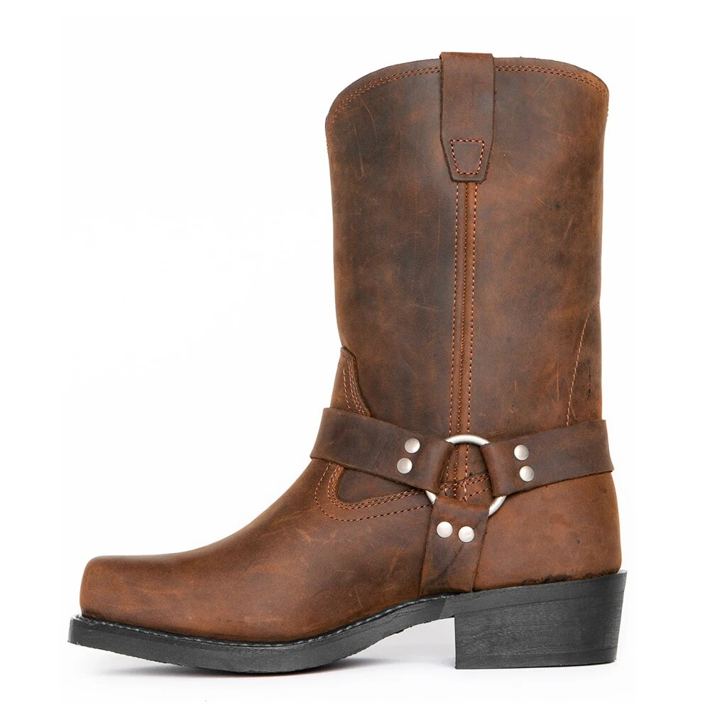 WW | Herren Western Cowboystiefel Schwarz