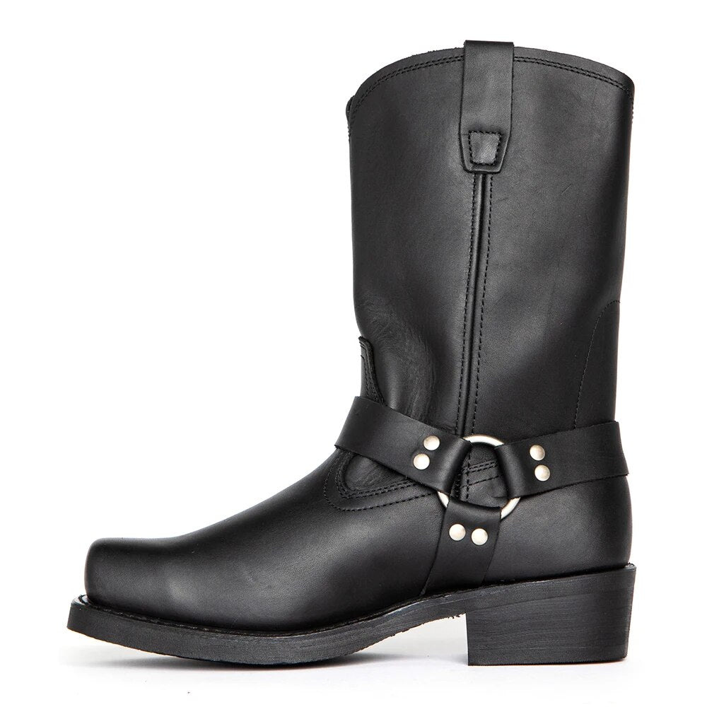 WW | Herren Western Cowboystiefel Schwarz