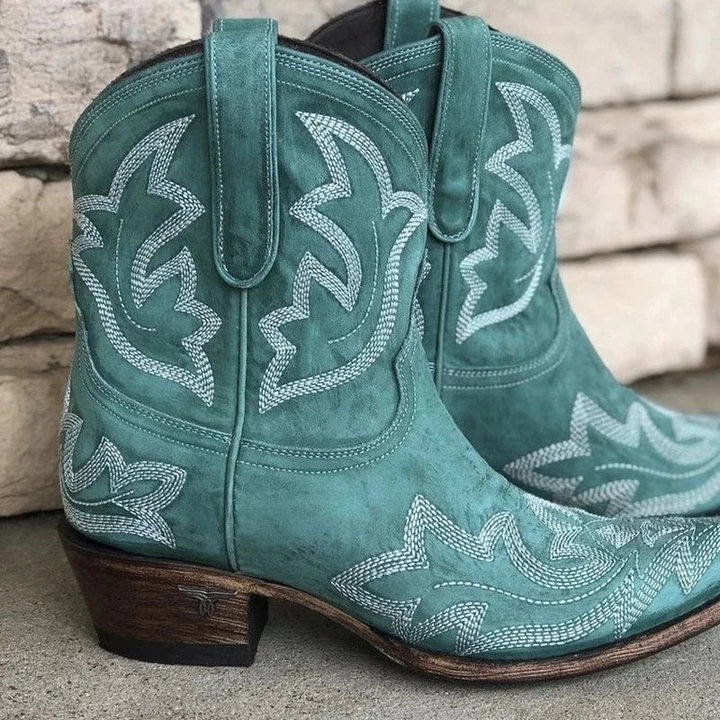W&W Mode | Damen Western Cowboystiefel Braun