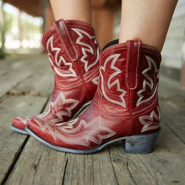 WW | Damen Western Cowboystiefel Braun