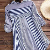 Gestreifte Baumwollbluse