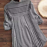 Gestreifte Baumwollbluse