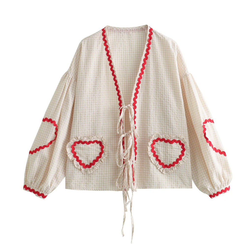 WW | Bluse mit Herz-Taschen