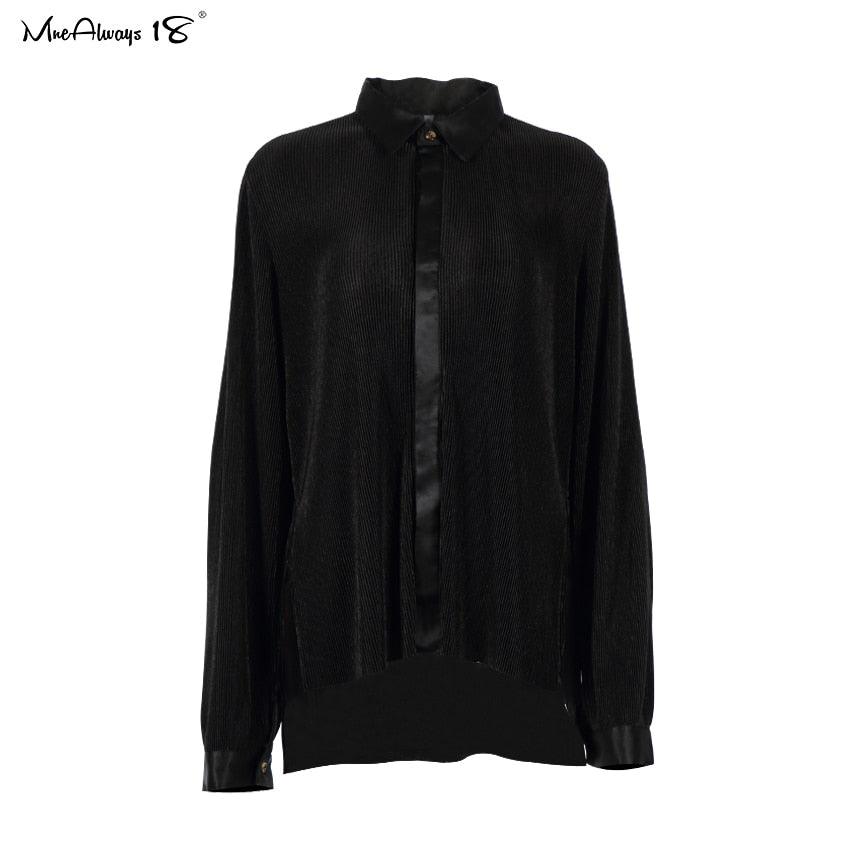 WW | Weite Beinform Plissierte Hose