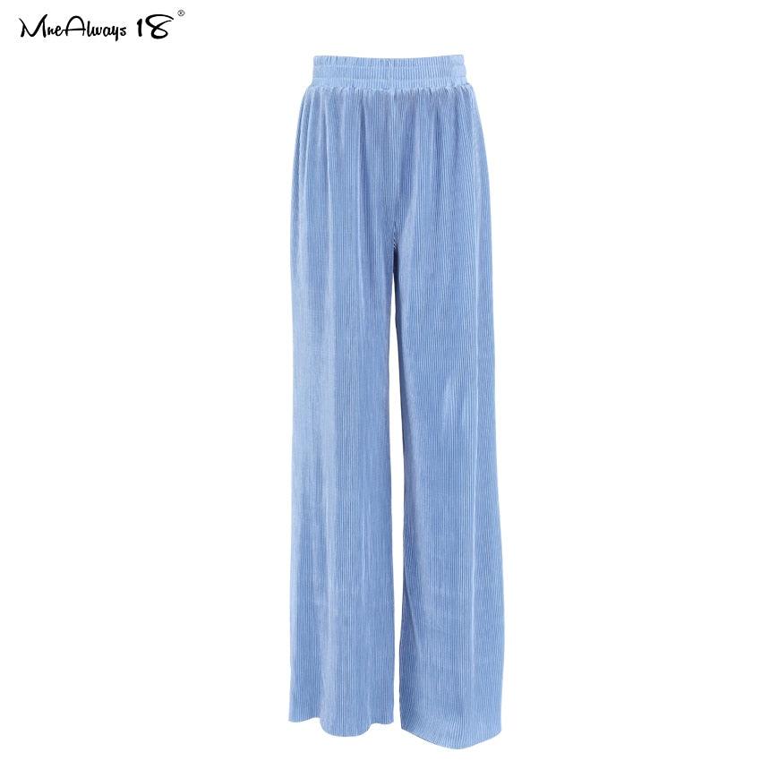 WW | Weite Beinform Plissierte Hose