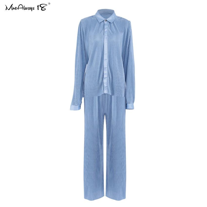 WW | Weite Beinform Plissierte Hose