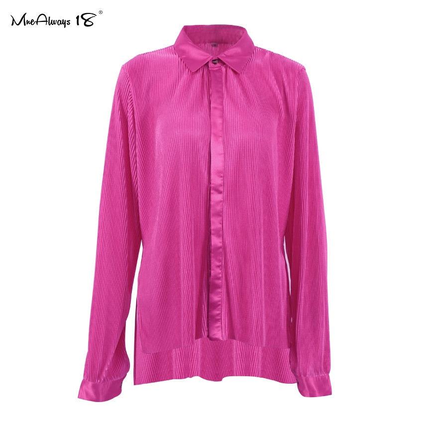 WW | Weite Beinform Plissierte Hose