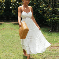WW | Weiße Maxi Strandkleid