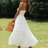 WW | Weiße Maxi Strandkleid
