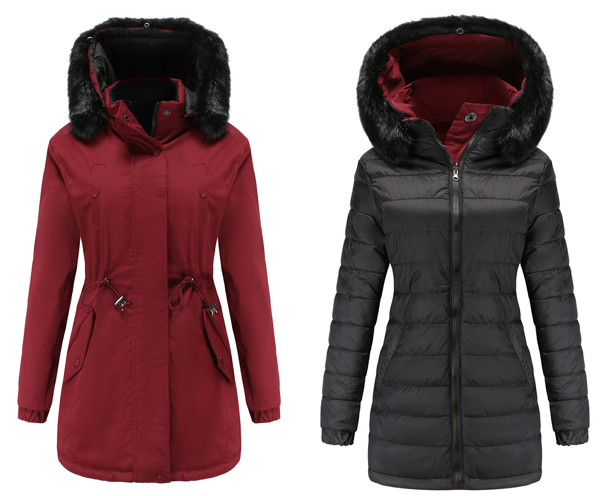 W&W Mode | Damen Winter Steppmantel Wende-Parka aus Baumwolle