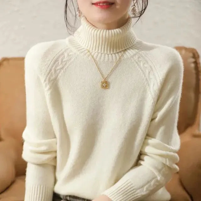 W&W Mode – Eleganter Rollkragenpullover für Damen